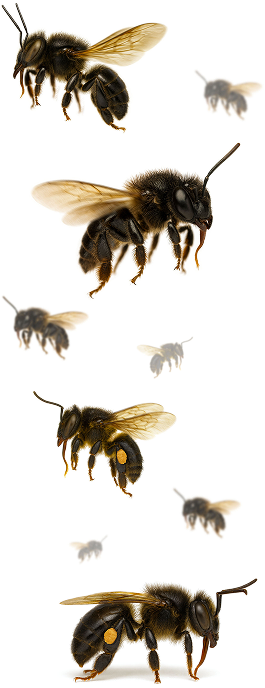 Ilustração de uma abelha nativa Plebeia minima