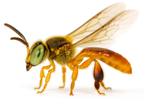 Ilustração de uma abelha nativa Scaptotrigona tubiba