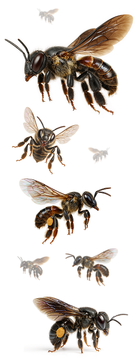 Ilustração de uma abelha nativa Nannotrigona testaceicornis