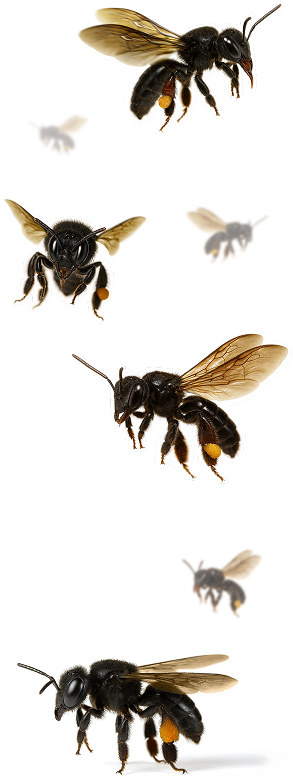 Ilustração de uma abelha nativa Scaptotrigona postica